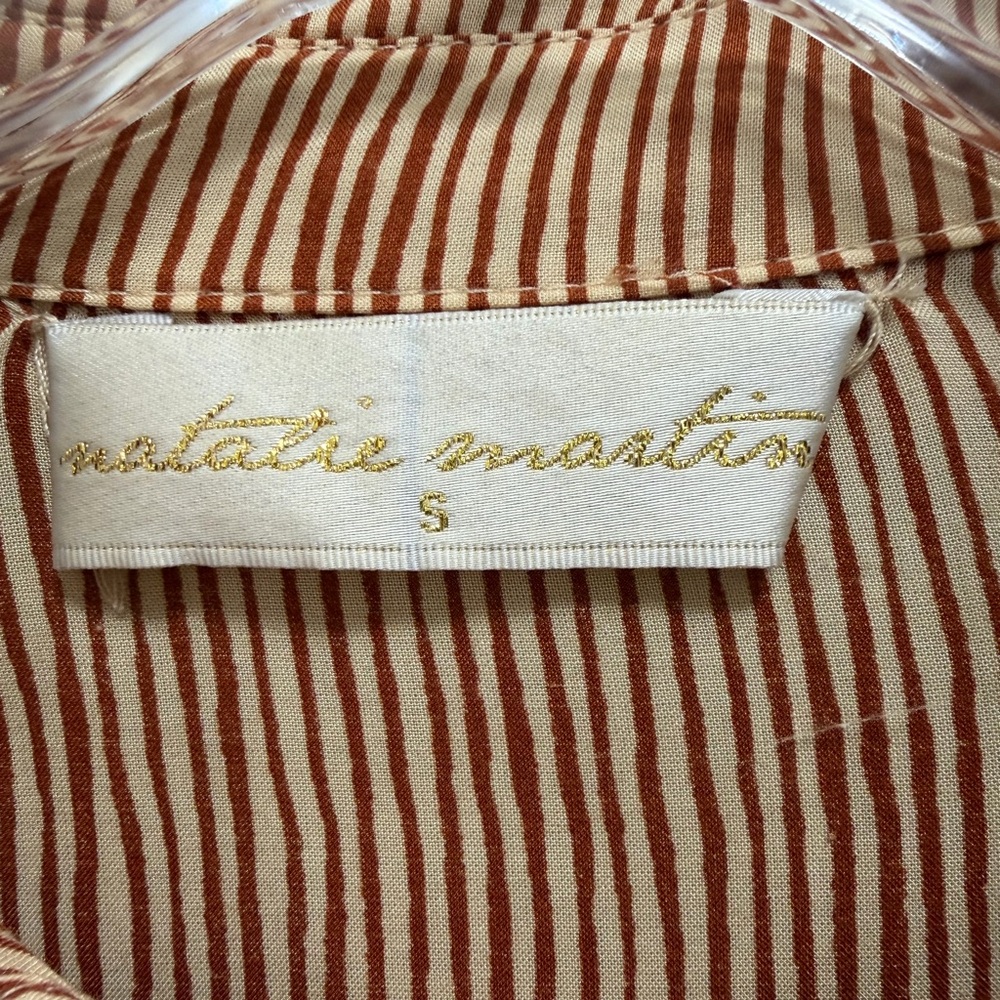 Natalie Martin Button Up Shirt Long Sleeve Striped Size S - Picture 7 of 7